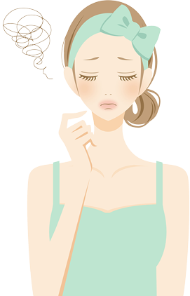 トラブルに悩む女性